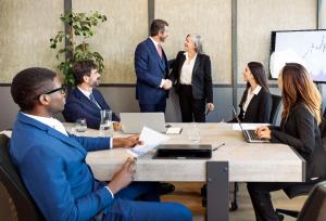 Executives in a boardroom