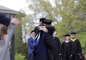 Dr. Joseph A. Favazza congratulates Ryan Yianakopolos ’20.