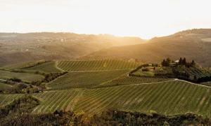 Sunset on the Italian countryside