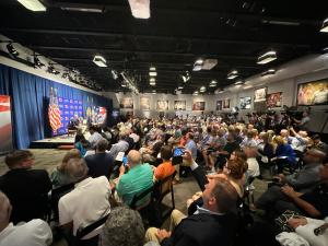 Crowd attends the No Labels Common Sense announcement