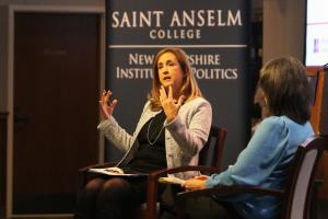 Betsy Fischer Martin and Dr. Jennifer Lucas hold a forum at the NHIOP