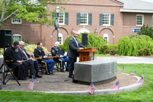 Captain Fiorentino addresses the crowd