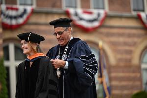 Captain Mary Jo O’Dwyer Majors ’69 receives an honorary degree