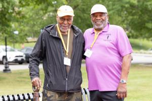 Tony Greer ’64 (left) and Myles Dorch ’64