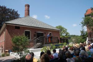 A view of the opening ceremony for the Gregory J. Grappone Humanities Institute