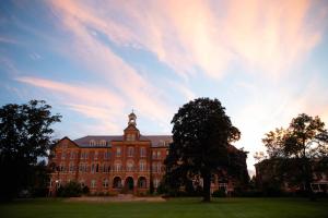 A front view of Alumni Hall