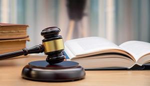 A gavel lying on a table