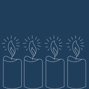 Outline of 4 lit candles