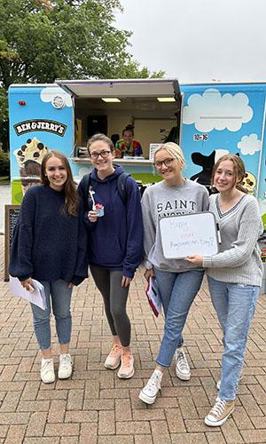 Students getting out the vote