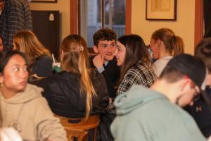 Students gathered for the volunteer fair