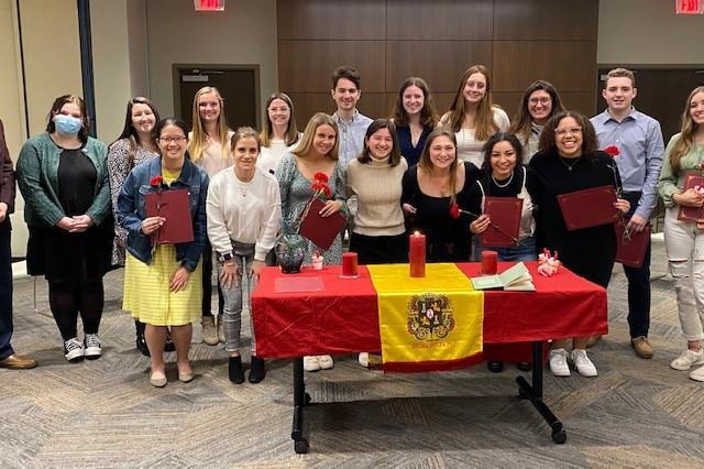 students inducted into the honor society