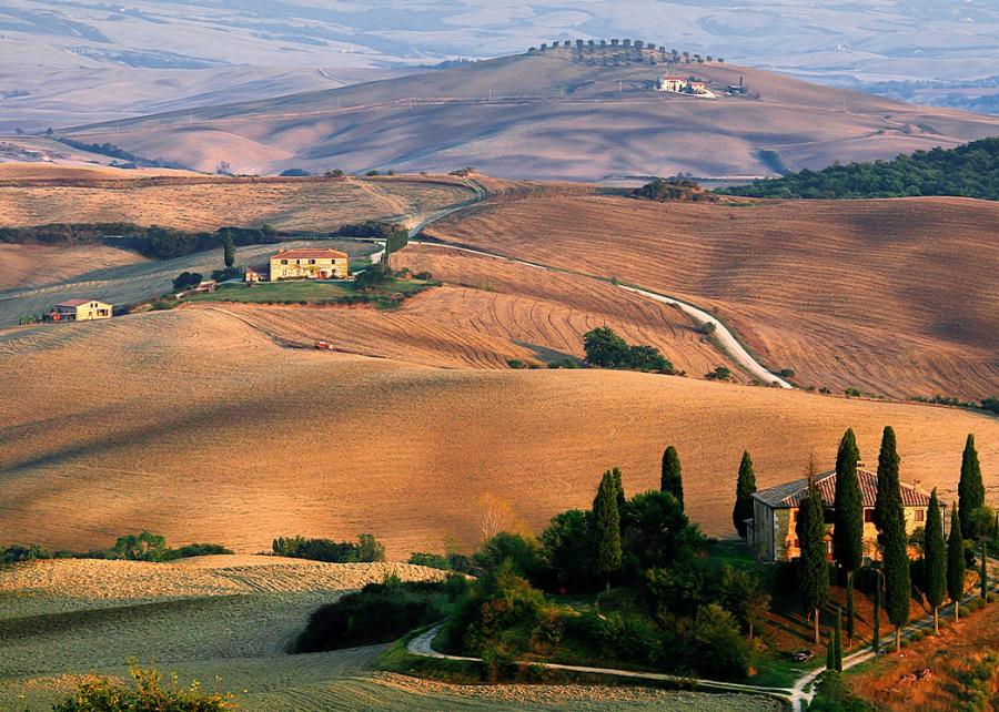 Italian farm fields