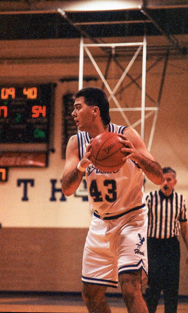 Chris Rodgers playing basketball