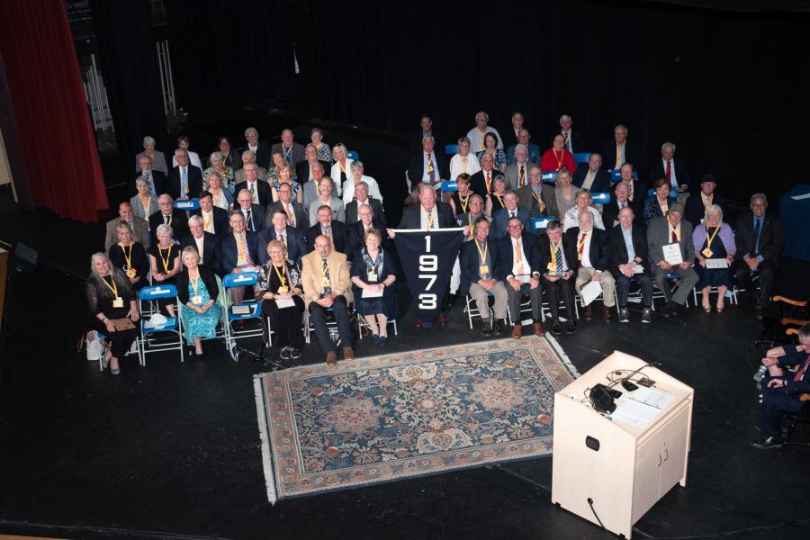 Members of the Class of 1973 at their Golden Anselmian Induction