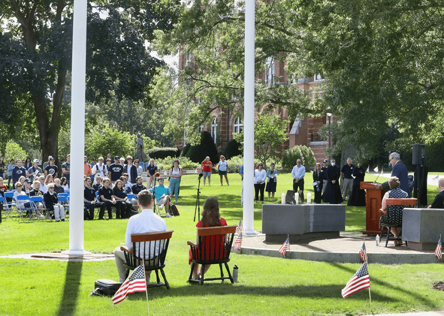 Commemoration of 20th anniversary of September 11 on Saint Anselm College Campus